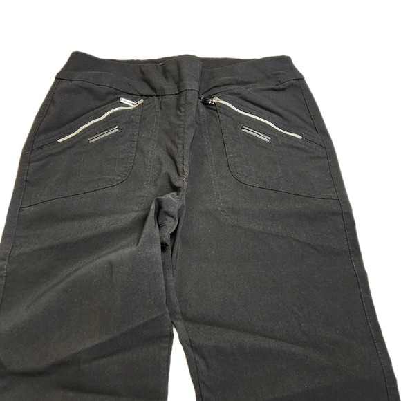Jamie Sadock Womens Golf Pants Size 14 Black Stretch Tennis Golf Zip Pockets - Picture 2 of 16
